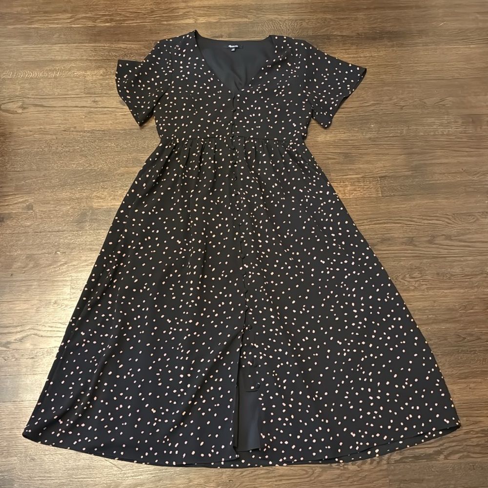 Madewell Flutter-Sleeve Button-Front Midi Dress I… - image 6